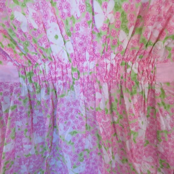 NWOT Lilly Pulitzer Pink Green Butterfly/Floral Tunic Size XL - Picture 4 of 5